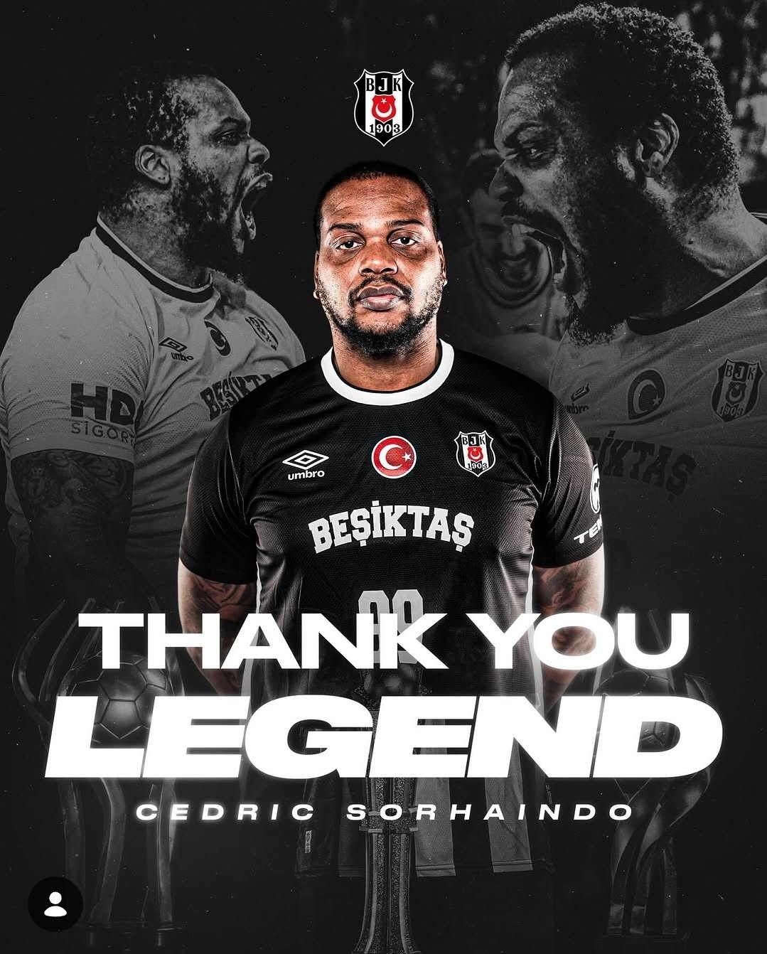 Tchouf'un Siyah-Beyazlı Veda Anı: Sorhaindo Kariyerini Beşiktaş Şampiyonluğuyla Taçlandırıyor