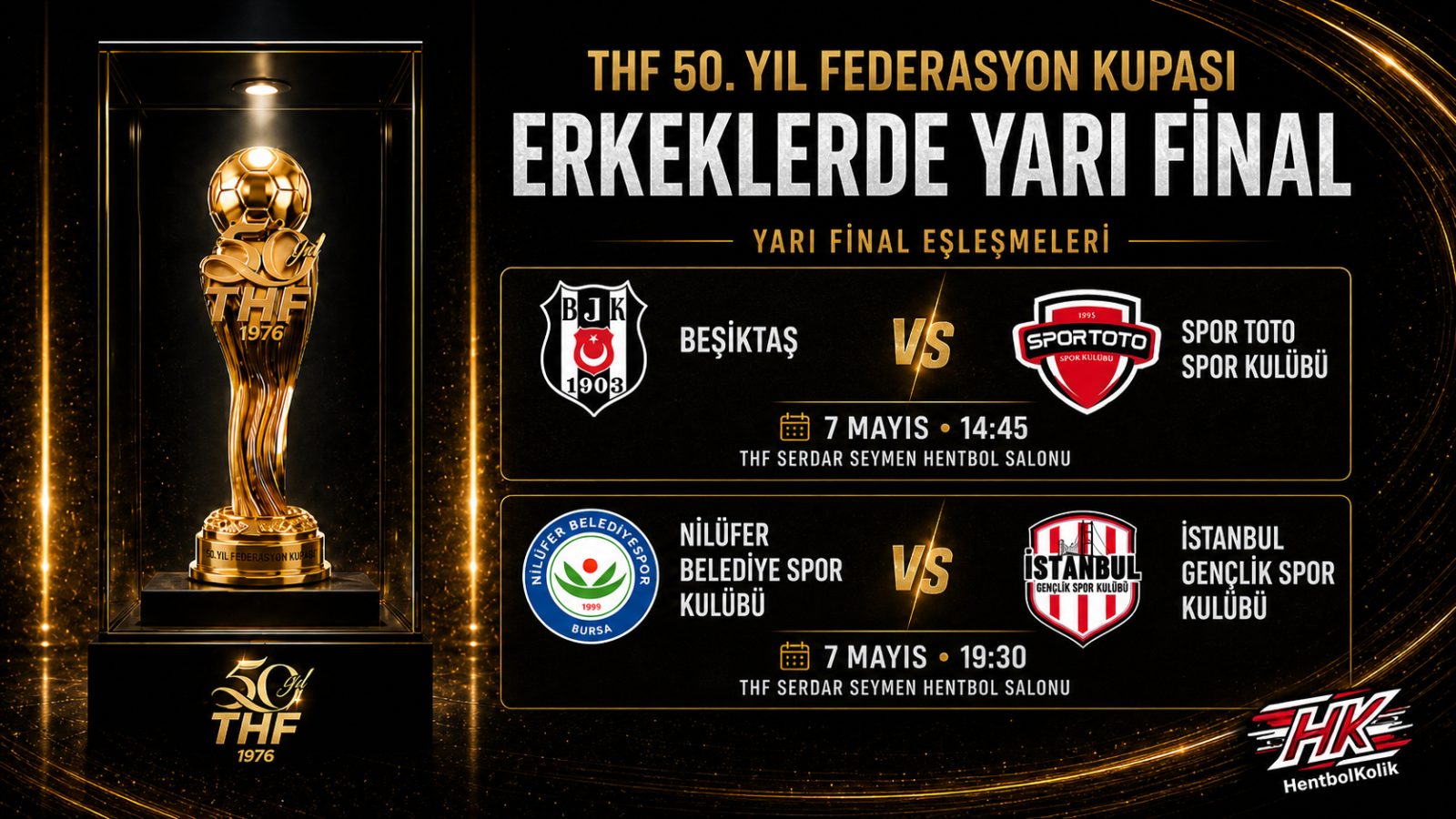 THF 50. Yıl Federasyon Kupası'nda Erkeklerde Yarı Finalistler Belli Oldu