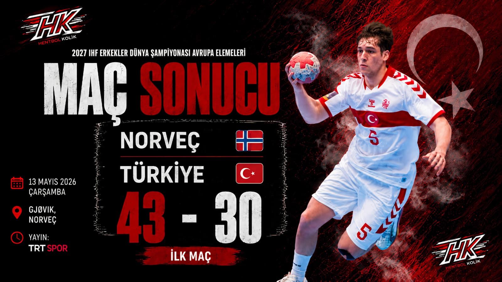 Norveç 43-30 Türkiye: Eyüp Arda Skor Yükünü Taşıdı, Sadık Emre MVP Seçildi
