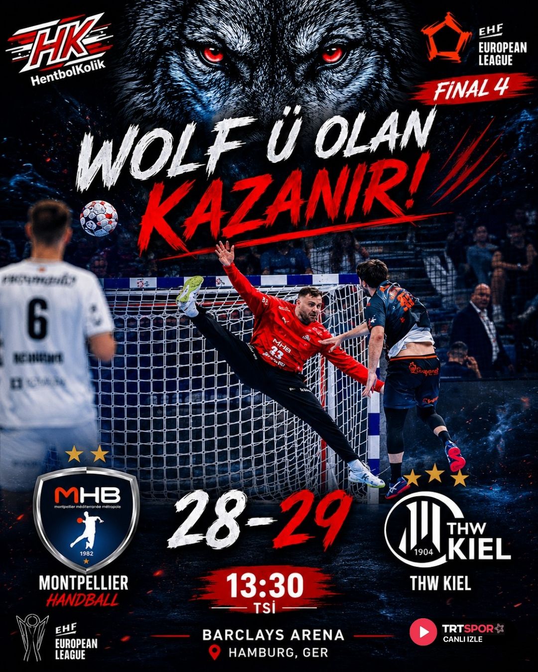 Wolf'ü Olan Kazanır: Kiel, Wolff'un Çift Kurtarışıyla Finalde