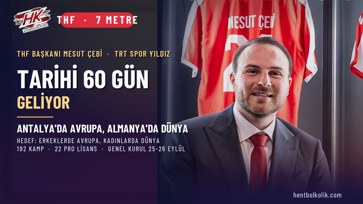 Çebi 7 Metre'de: "Aralık ve Ocak Türk hentbolunun tarihi 60 günü olacak", hedef erkeklerde Avrupa, kadınlarda Dünya Şampiyonası