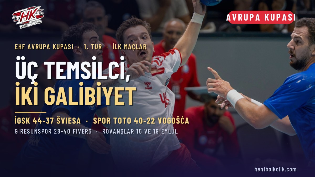 Avrupa Kupası'nda üç temsilcinin ilk maçları: İstanbul Gençlik ve Spor Toto galip, Giresunspor rövanşa 12 fark geride gidiyor