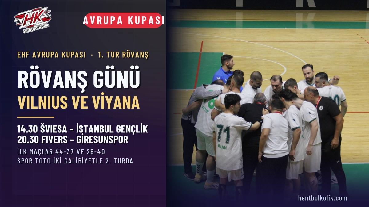 Avrupa Kupası'nda rövanş günü: İstanbul Gençlik yedi fark avantajla Vilnius'ta, Giresunspor 12 fark geride Viyana'da