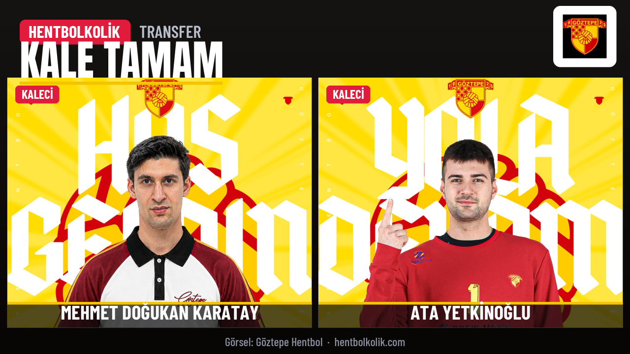 Göztepe Hentbol yeni sezon: kaleciler Mehmet Doğukan Karatay ve Ata Yetkinoğlu ile atletik performans antrenörü Ahmet Necati Dirim