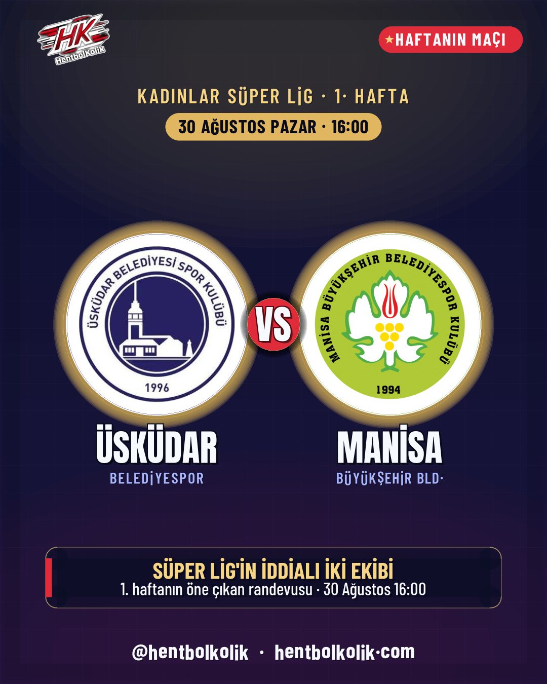 Haftanın Maçı: Üsküdar Belediyesi - Manisa Büyükşehir, Kadınlar Süper Lig 1. hafta