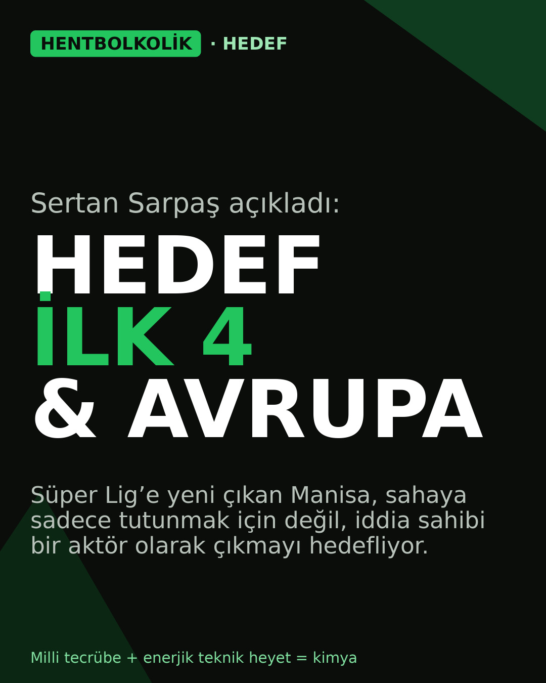 Carousel 4/5 — Hedef: ilk 4 & Avrupa