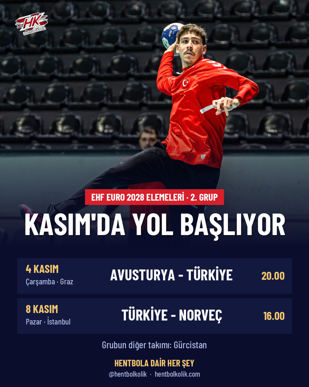 EURO 2028 elemeleri Kasım programı: Avusturya ve Norveç maçları