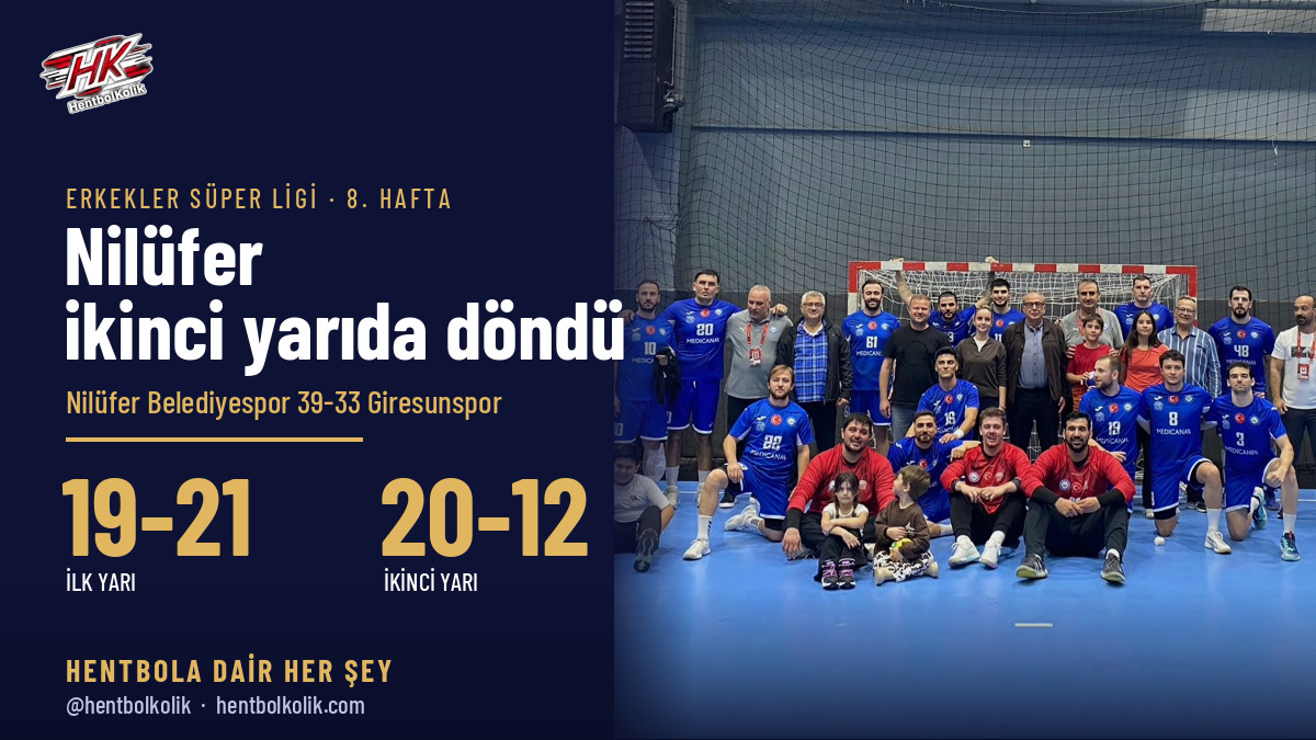 Nilüfer İlk Yarıda Geride Kaldığı Maçta Giresunspor'u 39-33 Yendi