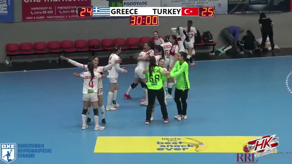 U16 Kadın Milli Takım Yunanistan'ı Son Saniye Golüyle 25-24 Yendi